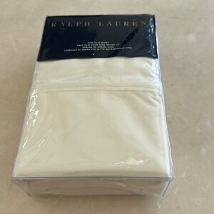 New Ralph Lauren King Flat Sheet. Cream. $145